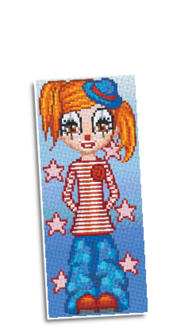 Clown Marilyn Three [3] Baseplates PixelHobby Mini-mosaic Art Kit image 0